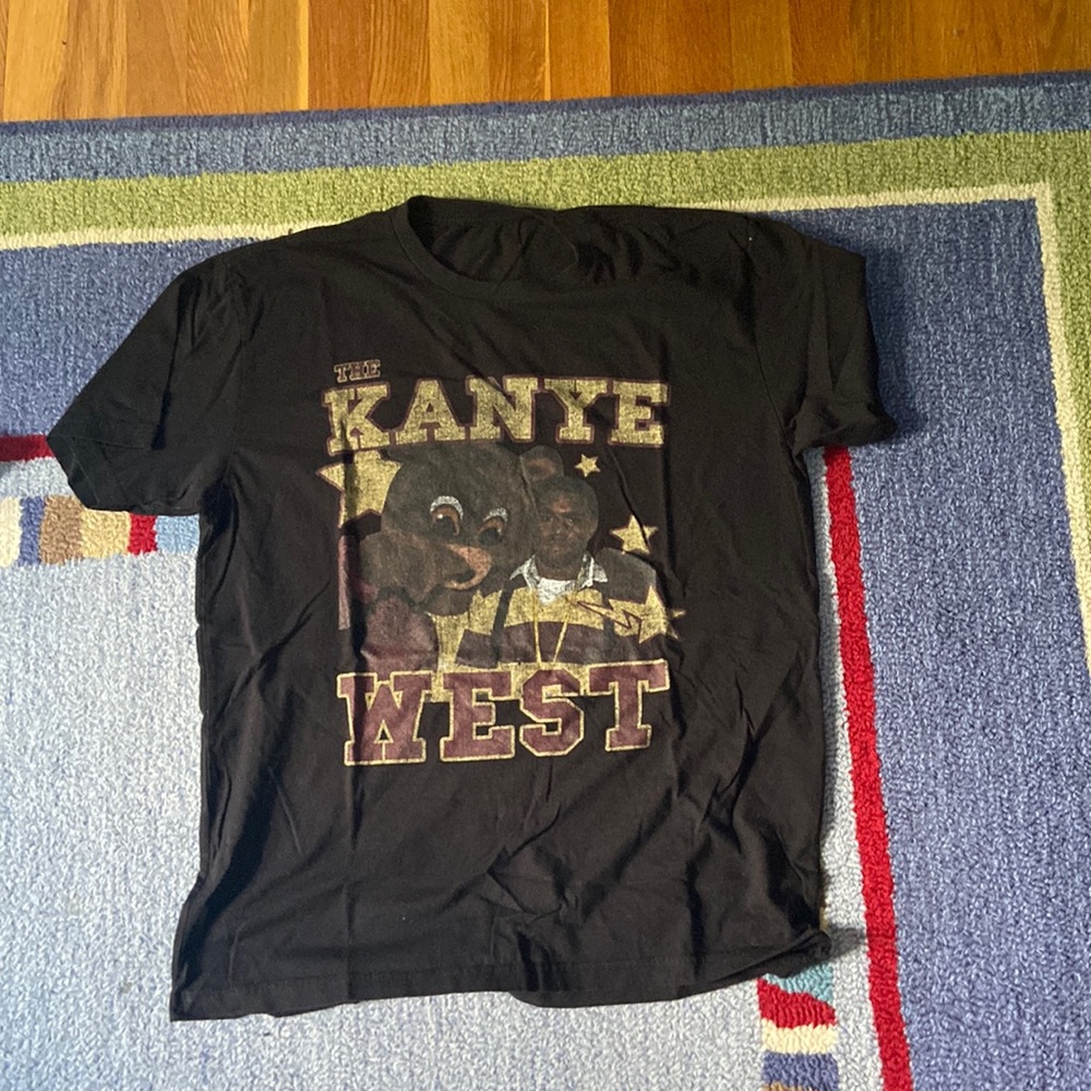 Vintage large black Kanye west shirt from Etsy